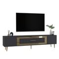 Comoda TV, Olivia, Dekolp3, Antracit / Aur