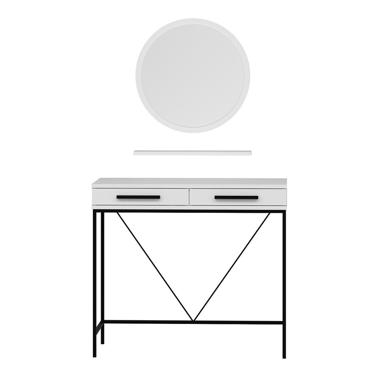 Masa de machiaj, Hanah Home, Sane Mirror2, Alb