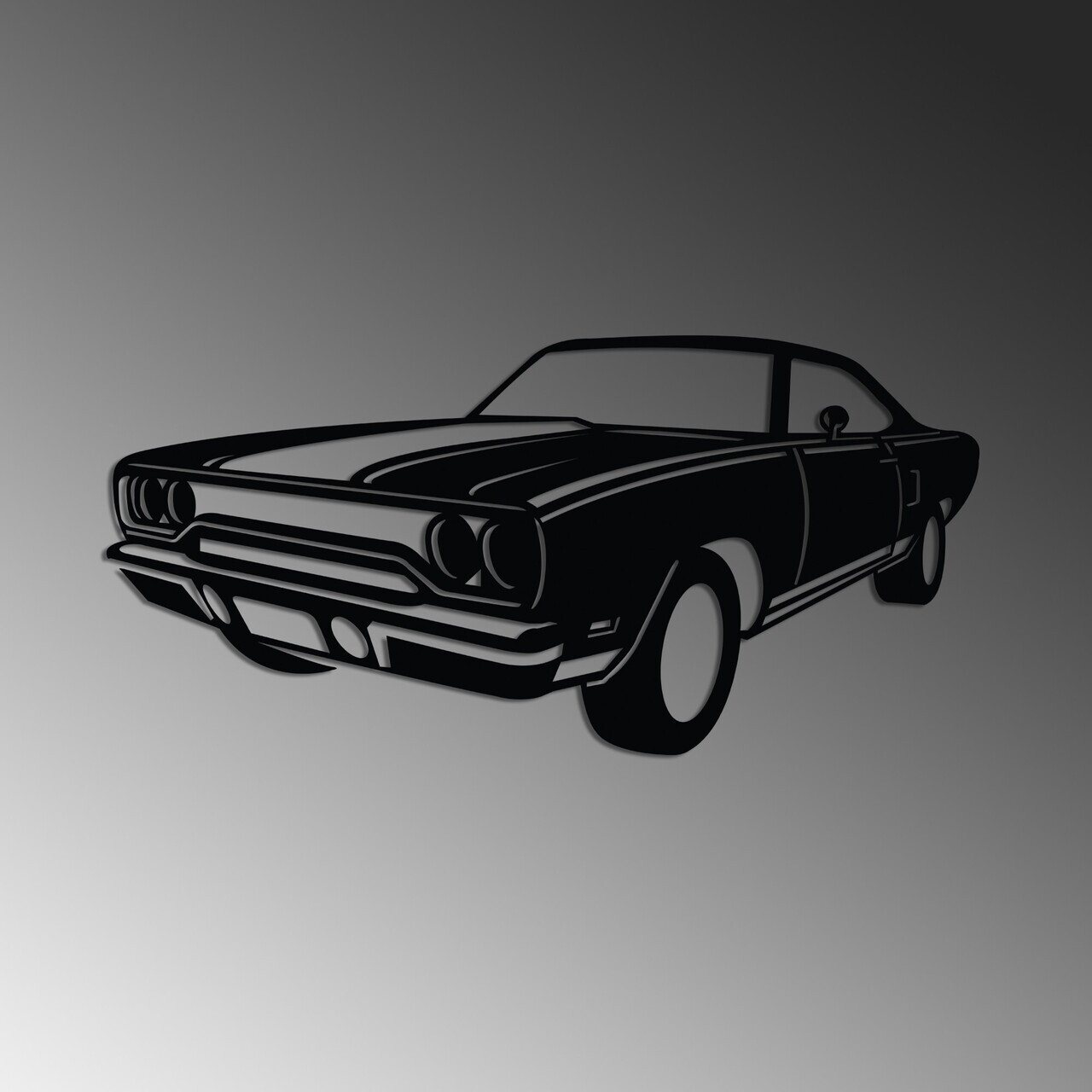 Decoratiune de perete, Plymouth GTX, Dimensiune: 60 x 30 cm , Negru — imaginea 4