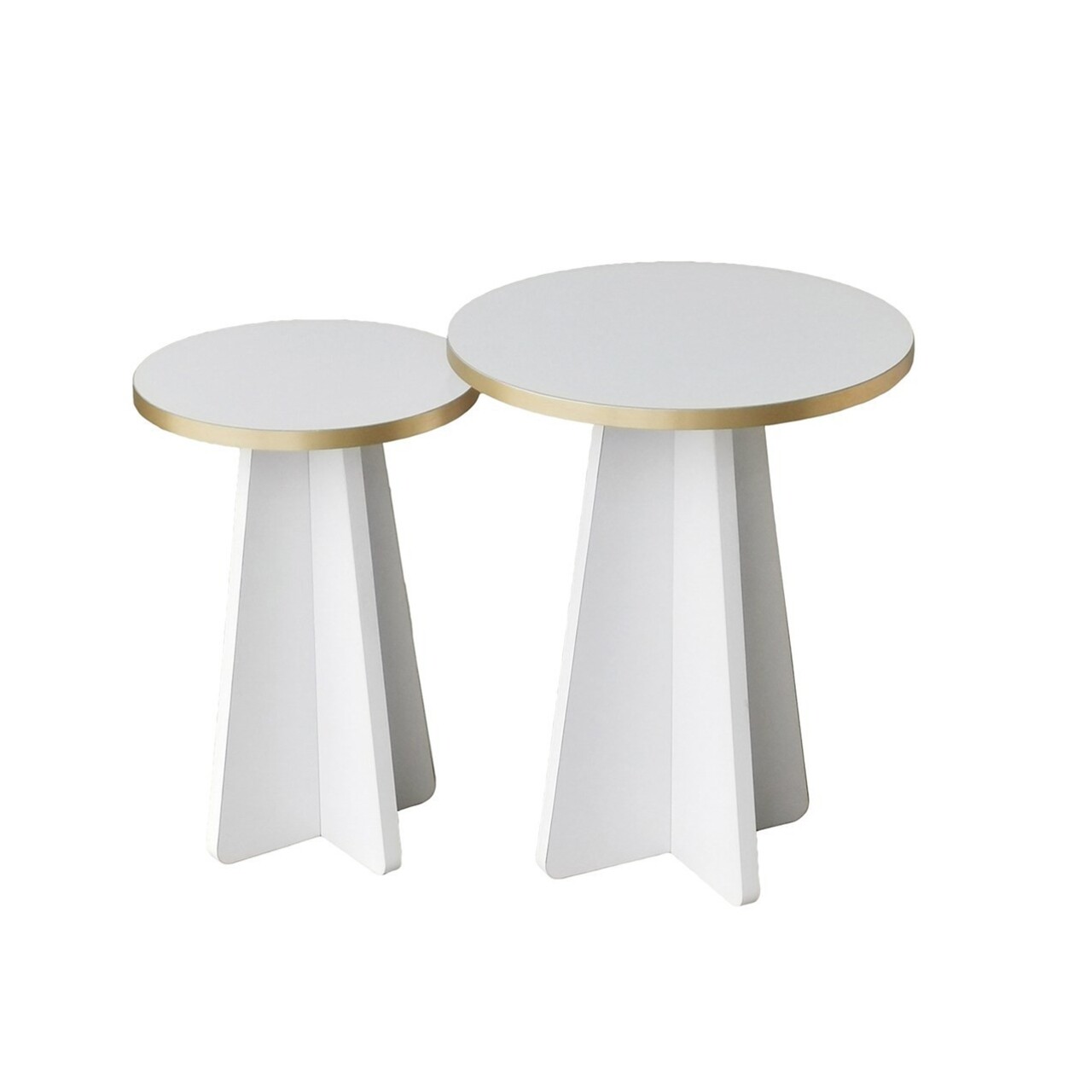 Set masute de cafea, Neostill, Mushroom 2, PAL, Aur/Alb