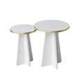 Set masute de cafea, Neostill, Mushroom 2, PAL, Aur/Alb
