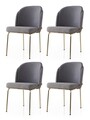 Set scaune 4 piese, Nmobb, Dore, Aur / Antracit