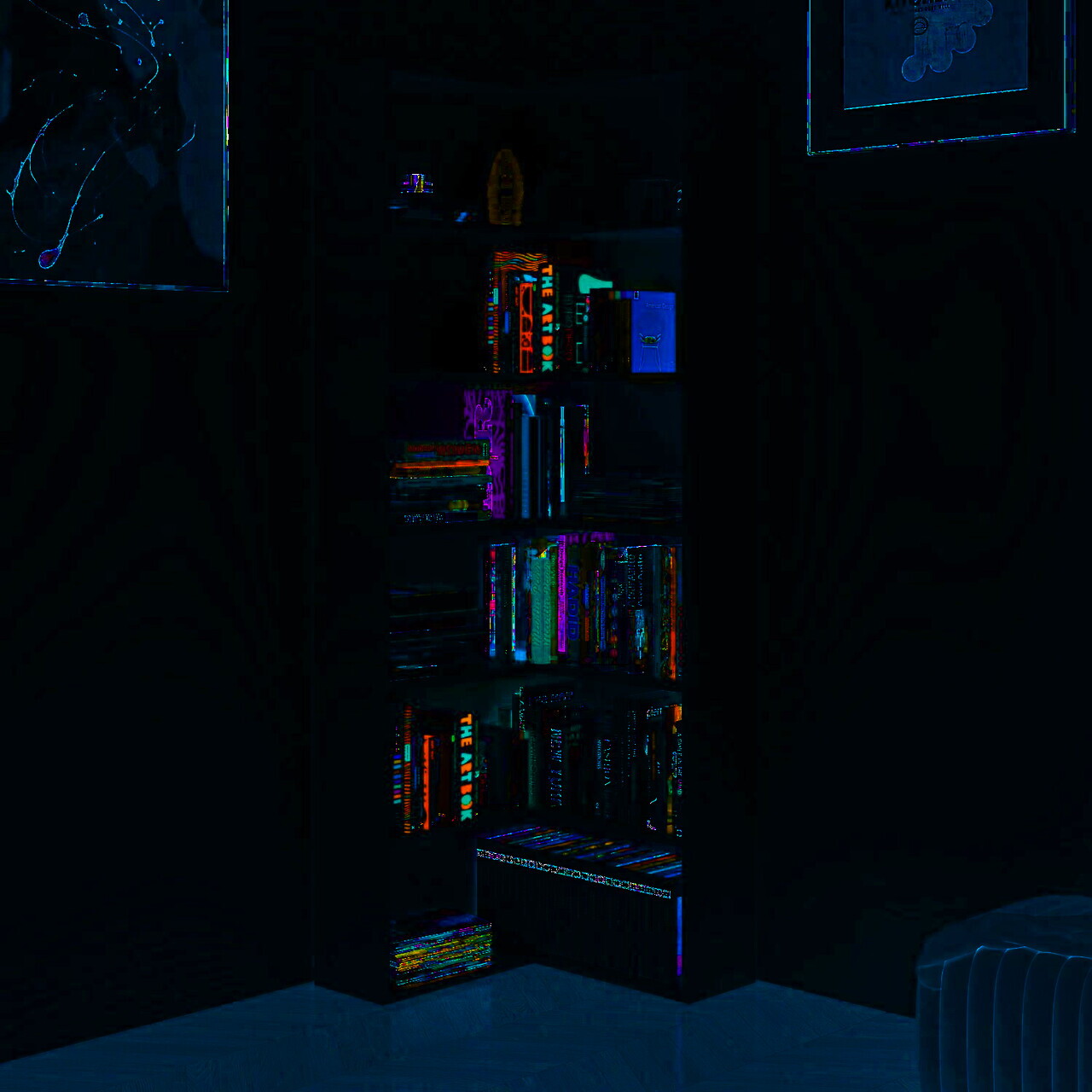 Corp biblioteca Hanah Home Adel 5 Shelf Corner PAL Alb