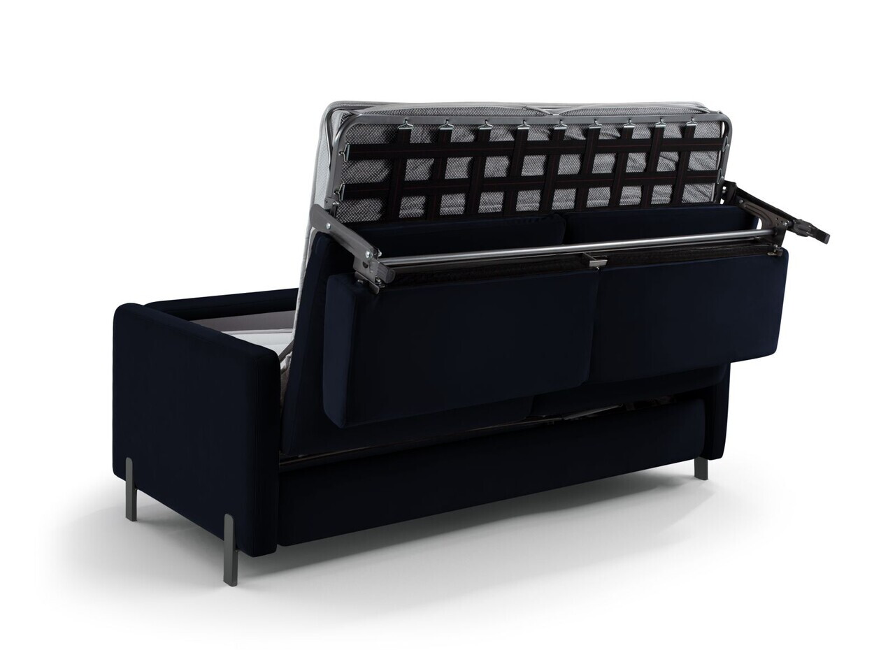 Canapea extensibila 3 locuri, Gloria, Micadoni Home, 206x102x88 cm, catifea, albastru regal — imaginea 4