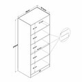 Dulap pentru haine, Hanah Home, BA306, 90x210x57.5 cm, Gresie