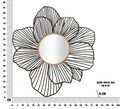 Oglinda decorativa, Mauro Ferretti, Osaka, 79 x 6 x 86.5 cm, fier/mdf/sticla, negru/auriu