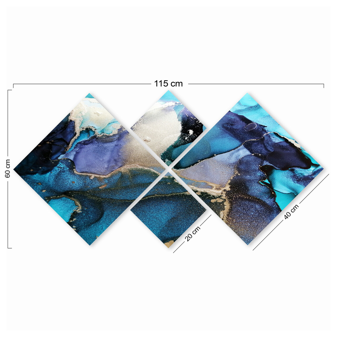 Set 4 tablouri decorative, 4MDF1490137352, MDF, Imprimat UV, Multicolor