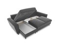 Coltar extensibil reversibil 4 locuri, Moghan, Micadoni Home, BL, 241x145x88 cm, catifea, gri deschis