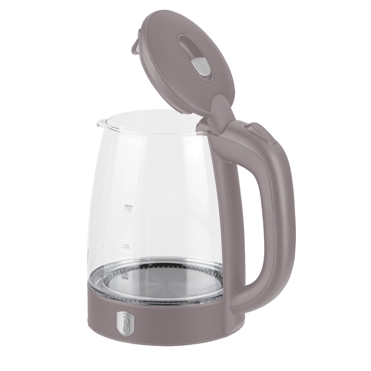 Ceainic electric Berlinger Haus, Taupe, 1.7 L, sticla borosilicata, taupe mat/transparent - imagine 2