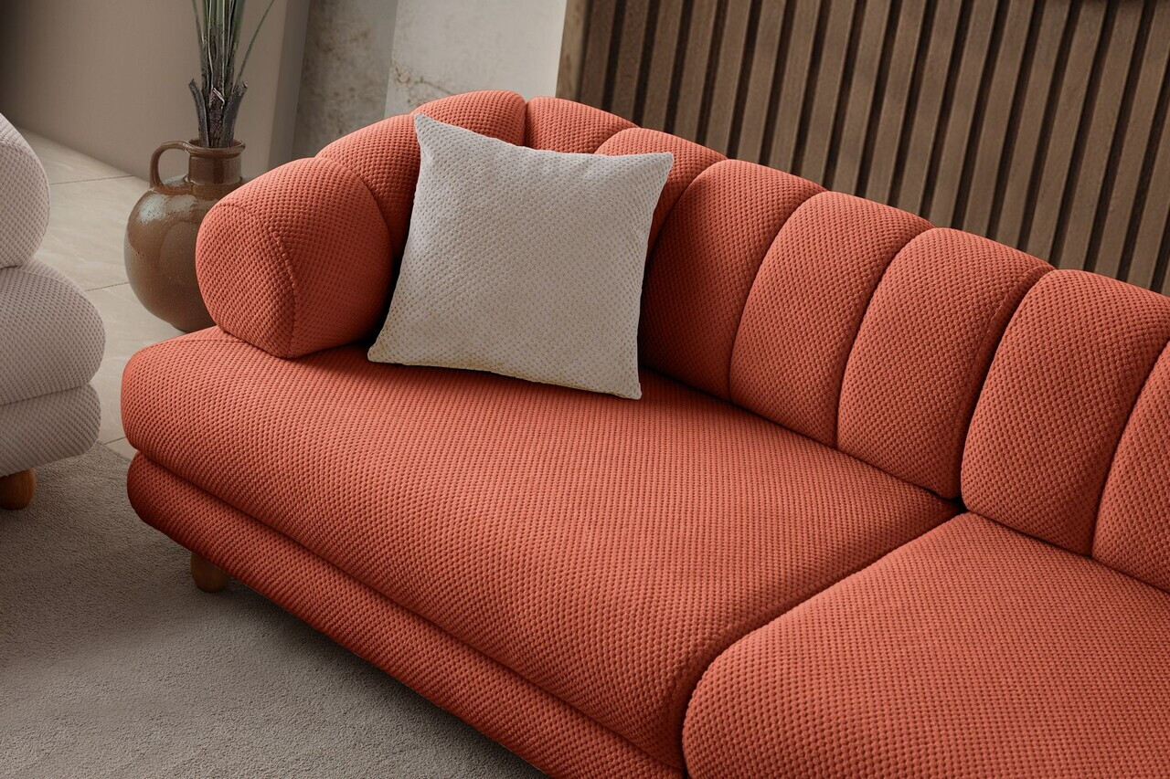 Canapea 3 locuri, Atelier del Sofa, 752EST1163, Lemn de carpen/PAL melaminat, Caramiziu - view 10