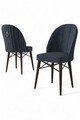 Set de scaune, Charlotte, Ritim, Metal, Antracit/Maro