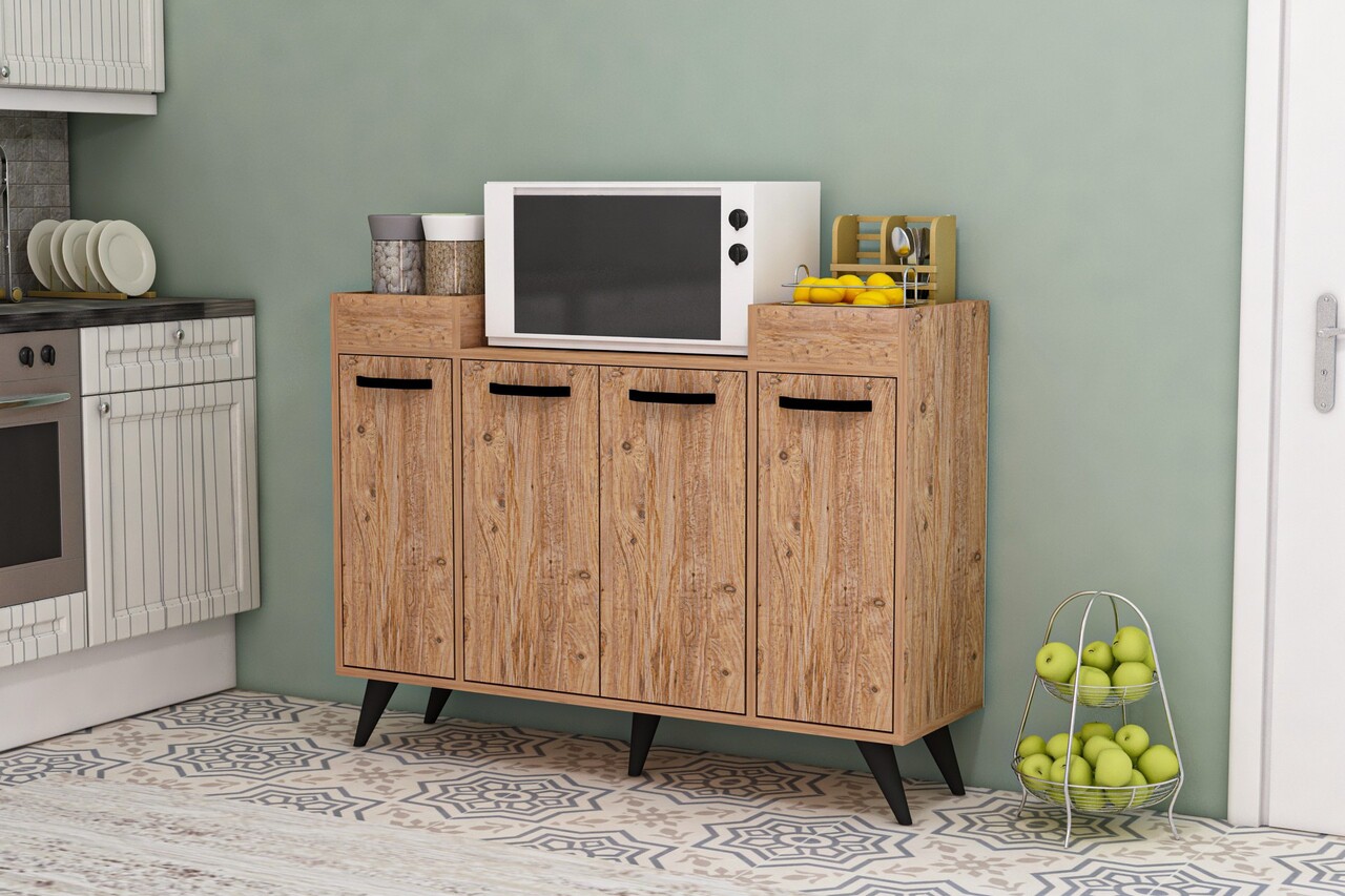 Dulap multifunctional, Coraline, Visar, 120x88.5x35 cm, PAL, Maro