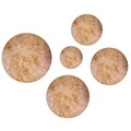 Set 5 decoratiuni de perete, Marble v1, metal, lucrat manual, Ø7 - 27 cm, multicolor