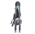 Scaun de masa pentru bebelusi cu inaltime reglabila, U-Grow, 53.5x20.5x62 cm, piele ecologica/textil, albastru/gri