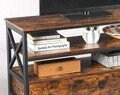 Comoda TV, Vasagle, 110 x 40 x 63 cm, PAL/otel, maro rustic