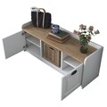 Pantofar, Wren, P2 - 1808, 120 x 45 x 40 cm, pal melaminat, alb/nuc