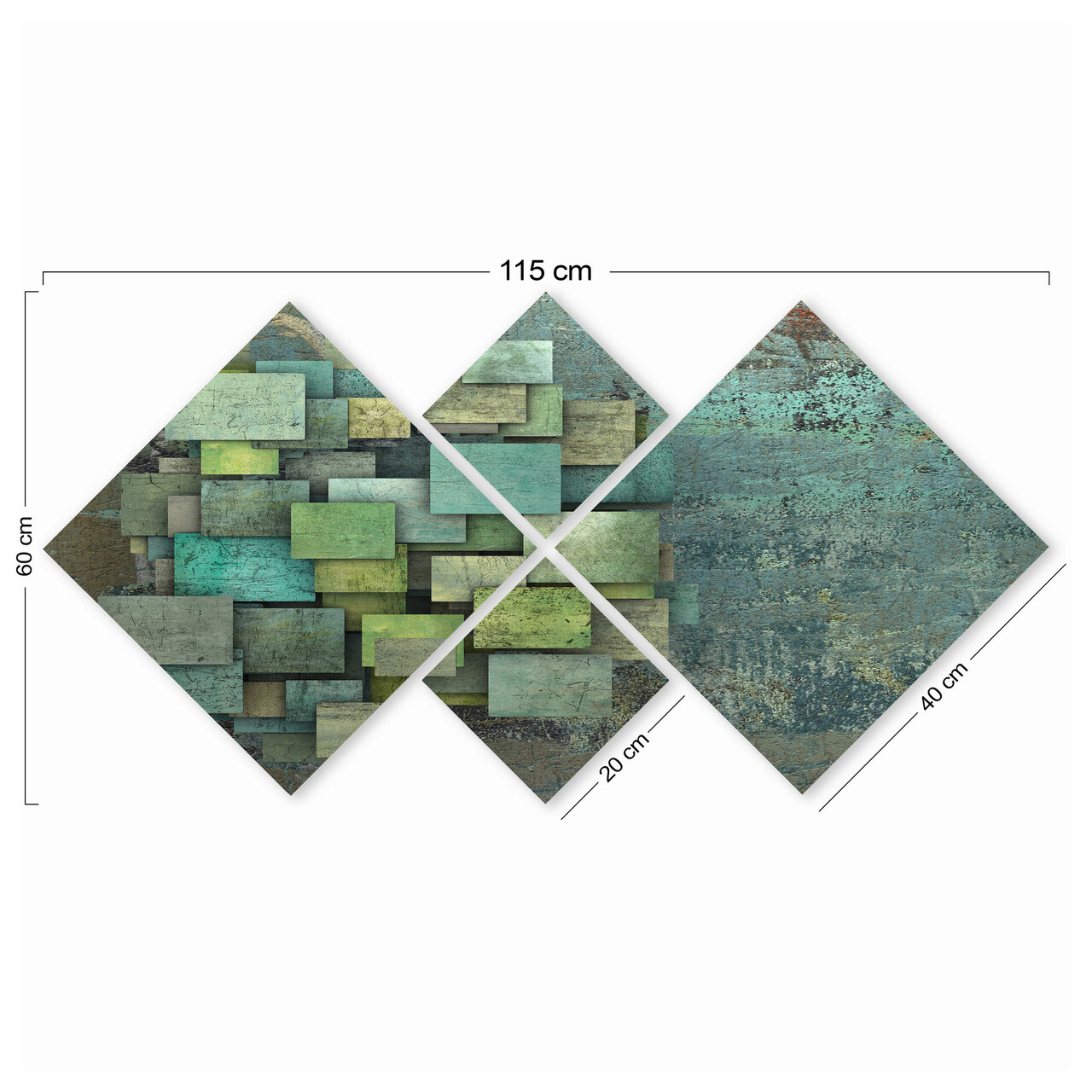 Set 4 tablouri decorative, 4MDF208523767, MDF, Imprimat UV, Multicolor
