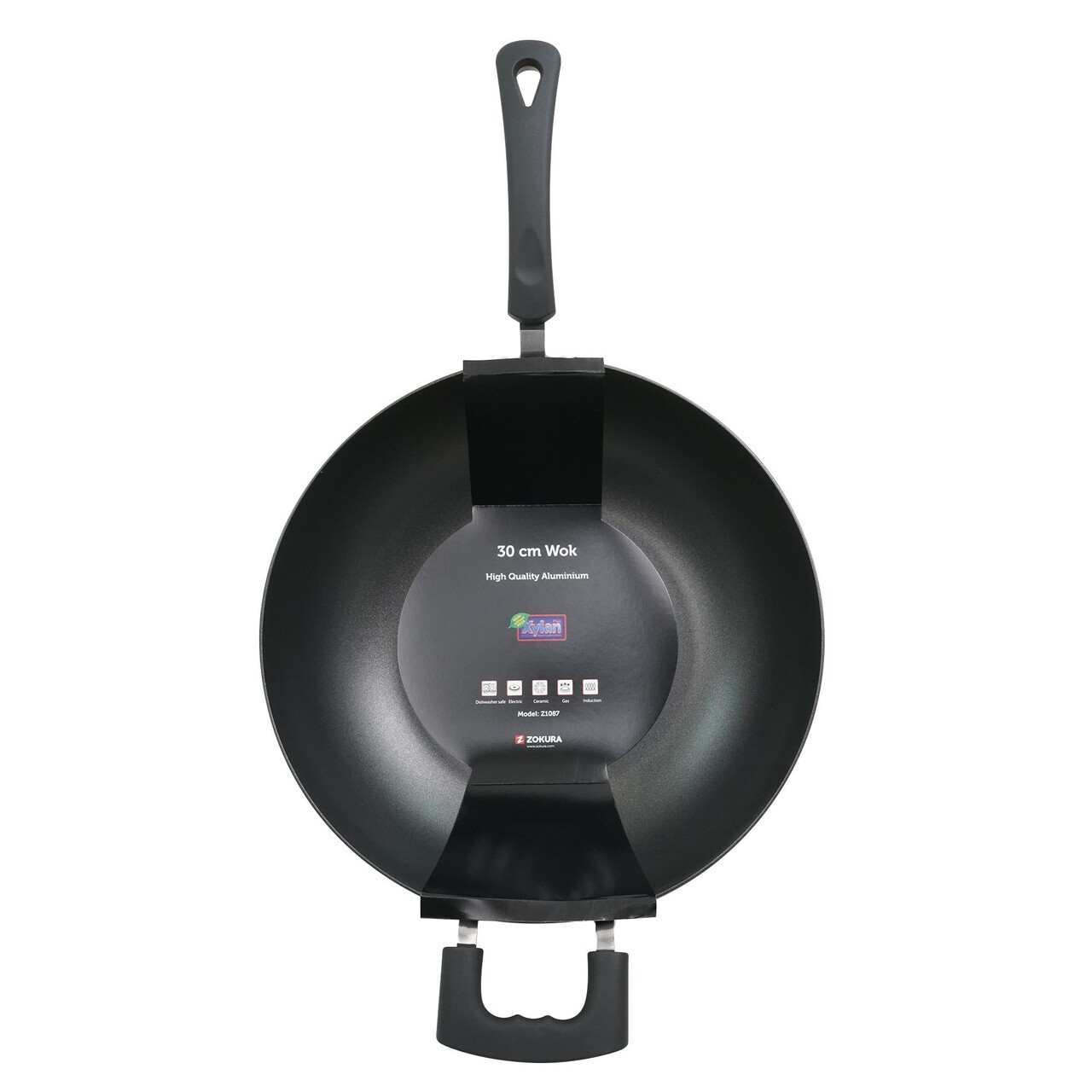 Tigaie wok, aluminiu, 30cm, "Primary" - Zokura - imagine 4