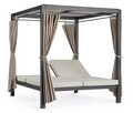 Pat de zi Dream, Bizzotto, 188 x 208 x 205 cm, aluminiu/textilena/poliester, gri carbune
