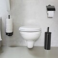 Suport role rezerva hartie igienica, Brabantia, Profile Black, 15.5x14x38.3 cm, otel, negru
