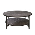 Masuta de cafea, Hadley, Versy, 90 x 90 x 36.8 cm, pal melaminat/metal, negru