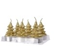 Set 6 lumanari Tree, Decoris, ceara, auriu