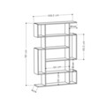 Corp biblioteca, Homitis, Mito, 110x161x25.5 cm, Antracit / Maro deschis