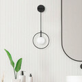 Aplica de perete, Fulgor, 942FLG2105, Metal, Alb/Negru