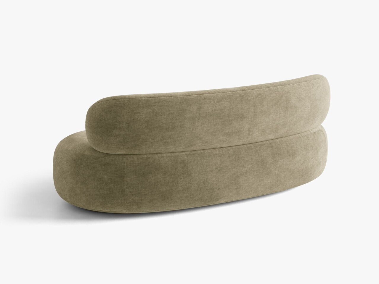 Canapea 3 locuri, Aura, Micadoni Home, 186x101x75 cm, tesatura Chenille, verde oliv deschis — imaginea 9