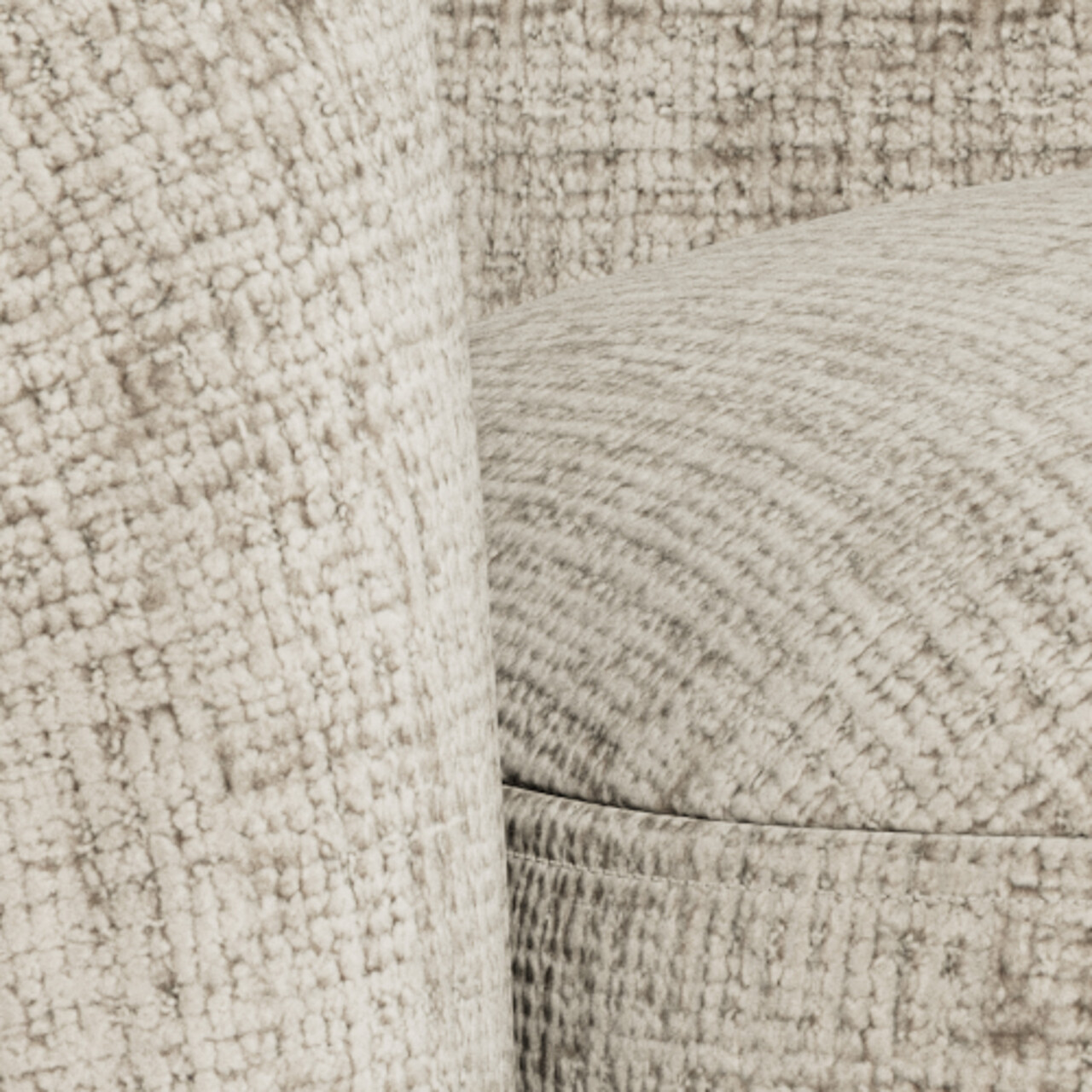 Fotoliu Lodi, Actona, 81x83x76 cm, rotativ, tesatura Chenille, bej - view 7