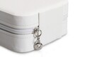 Cutie de bijuterii, White, 10x10x5.5 cm, Piele ecologica, Alb