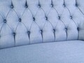 Canapea fixa Lamont, Zeon, 2 locuri, 140x74x80 cm, lemn, albastru