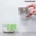 Set 2 recipiente de bucatarie cu adeziv detasabil + lingurite, Handstore InnovaGoods, 420 ml