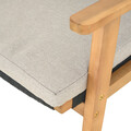 Scaun dining Bergen, 60x55x85 cm, lemn acacia/poliester, gri