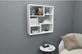 Raft de perete, Hanah Home, Myra09, 70.8x74.4x20 cm, Alb