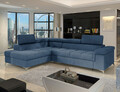 Coltar extensibil stanga 4 locuri ELTAP, LT-40RAQ, Eridano, 275x202x88 cm, lemn/poliester, albastru inchis