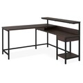 Birou cu retur, Camiburg, L.140 l.140 H.65/76/93, mdf/pal, wenge