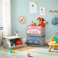Set 3 cutii depozitare Vasagle, capac magnetic, 38x25x35 cm, material netesut/metal, multicolor