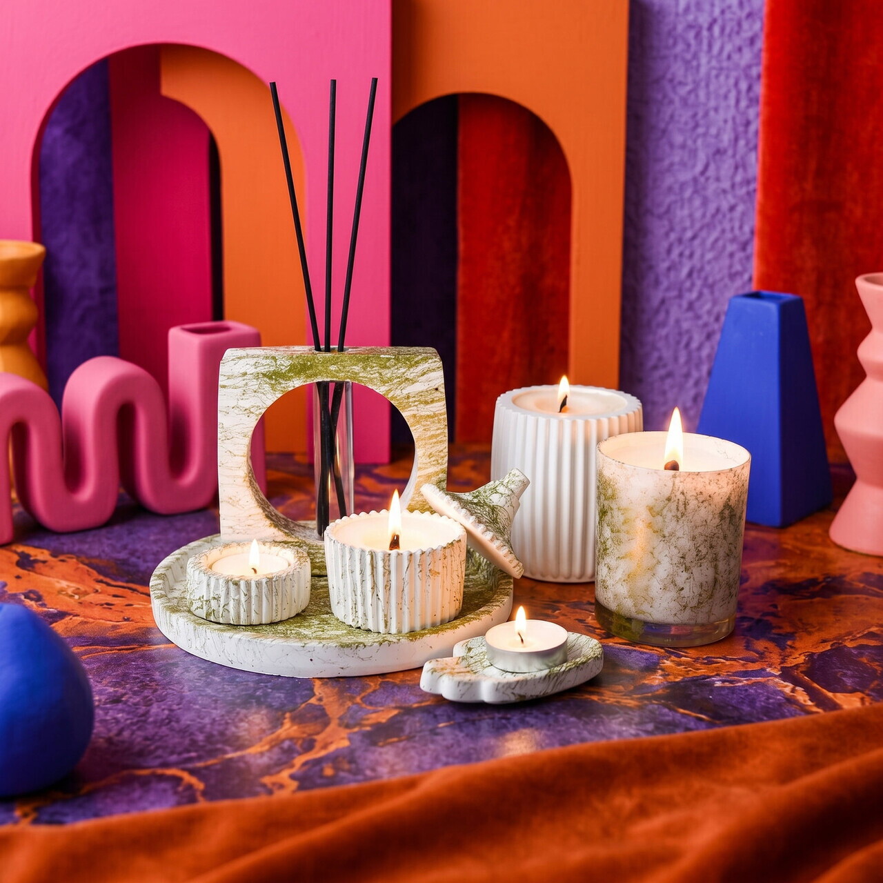 Set de lumanari, Ers1226 HC, Auriu — imaginea 2