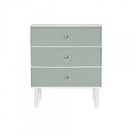 Comoda cu 3 sertare, DKD Home Decor, 60 x 28 x 70 cm, mdf, alb/verde