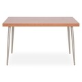 Masa dining, Praga, 130 x 80 x 75 cm, MDF/metal, cires