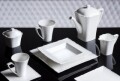Serviciu pentru cafea 15 piese Ritz, Duo, portelan, alb