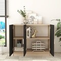 Dulap multifunctional, Locelso, Vario E, 89.1x73.8x38.1 cm, Stejar / Negru