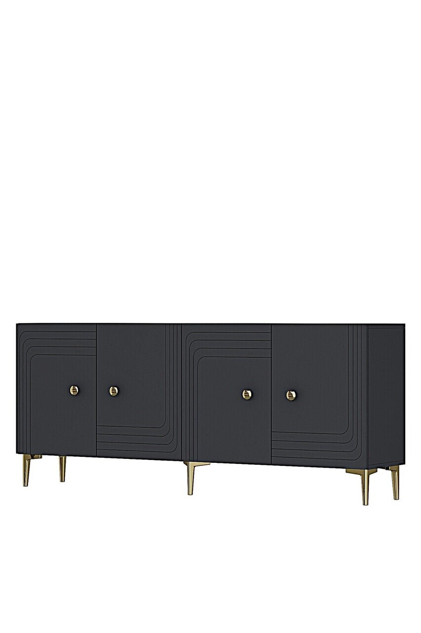 Consola, Hanah Home, Lessi 180, 180x75x32 cm, Antracit — imaginea 5