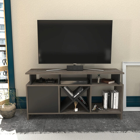 Comoda tv, retricy, auburn, 120x29.9x60.6 cm, pal, wenge / antracit