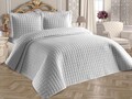 Set cuvertura de pat dubla 3 piese, Estiva - Grey, Dowry World, Bumbac