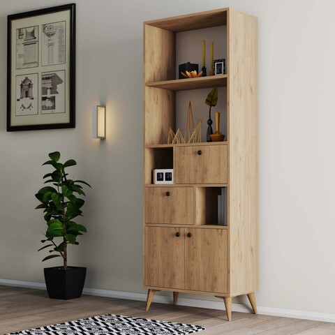 Corp biblioteca, Arcadia, Ninova, 69x195x35 cm, PAL, Stejar