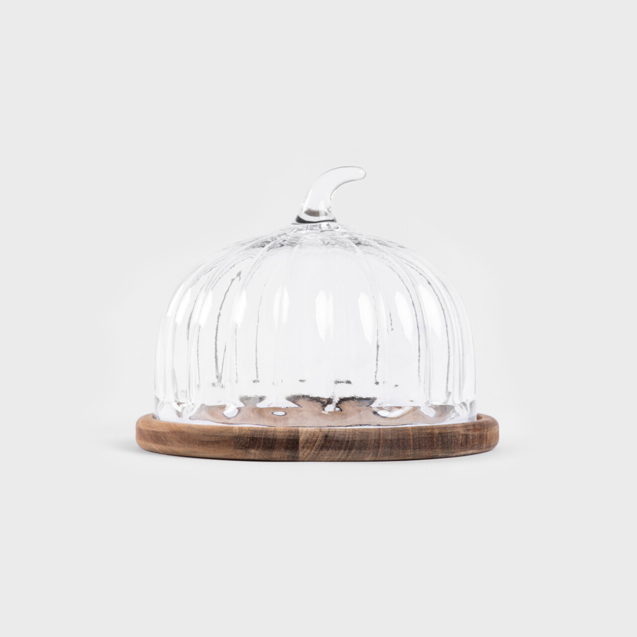 Platou cu capac Pumpkin, Homla, 19x24 cm, lemn/stricla, maro/transparent