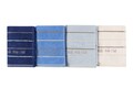 Set 4 prosoape 407, Beverly Hills Polo Club, 50x90 cm, bumbac, albastru/alb