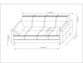 Canapea extensibila cu 3 locuri, Misty, 730MST1206, Cadru: METAL/LEMN, Bej